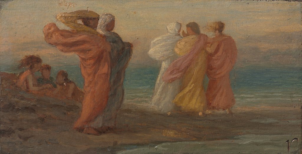 Detail of The Music Party, c. 1875 by Elihu Vedder