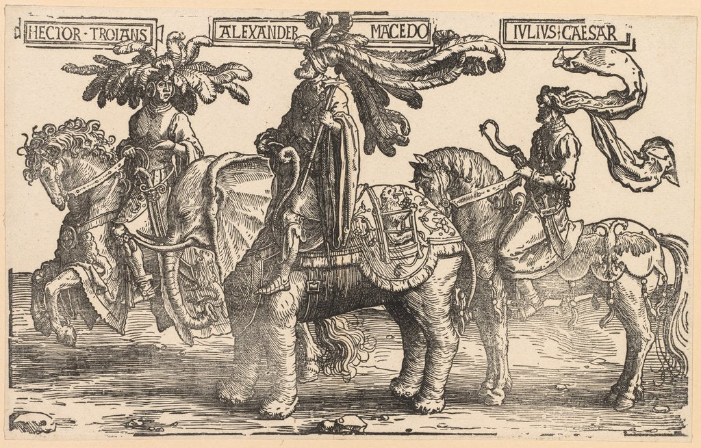 Detail of The Nine Heroes, 1515-1517 by Lucas van Leyden