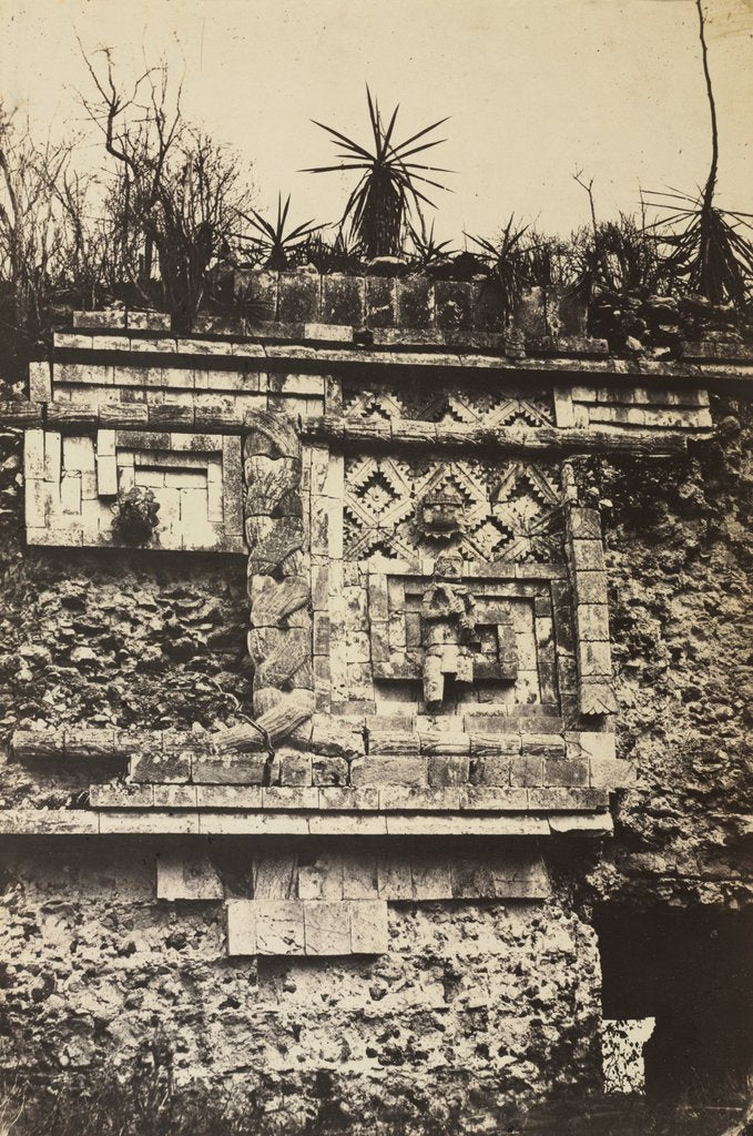 Detail of The Nunnery, Uxmal, 1860 by Claude-Joseph-Désiré Charnay; Gide et J. Baudry