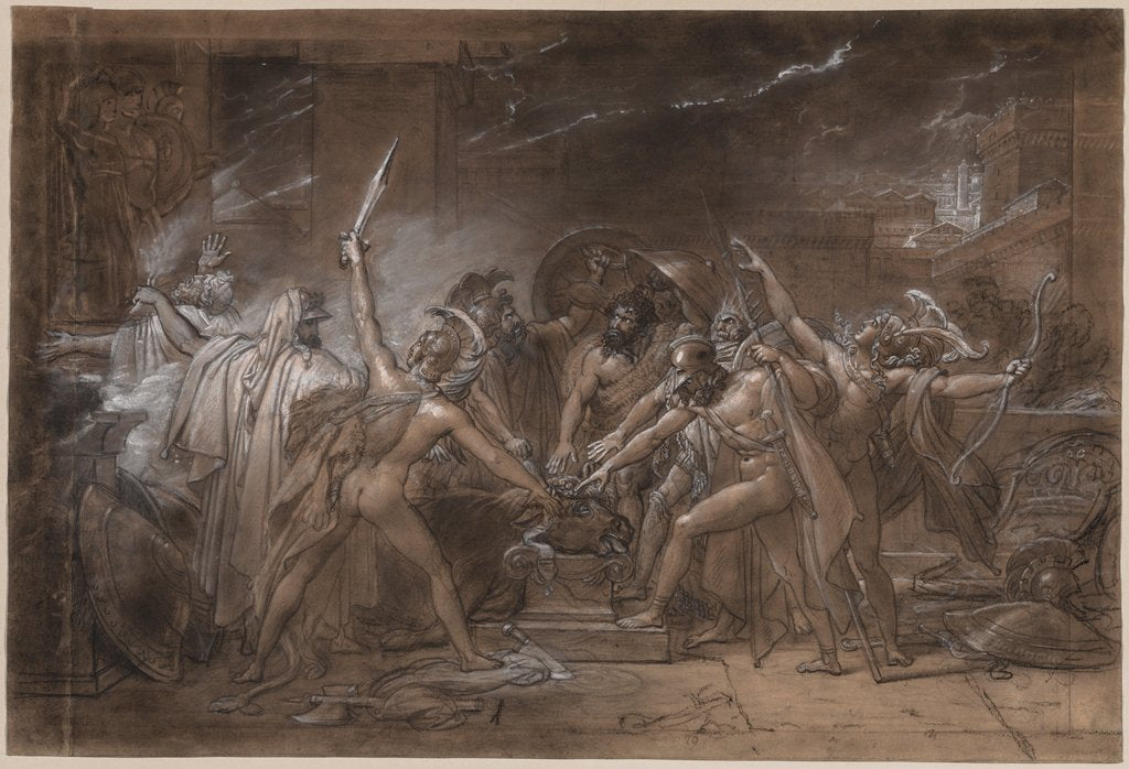 Detail of The Oath of the Seven Chiefs against Thebes, c. 1800 by Anne-Louis Girodet de Roucy-Trioson