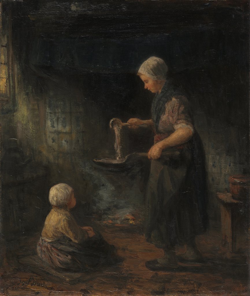 Detail of The Pancakes, c. 1875 by Jozef Israëls