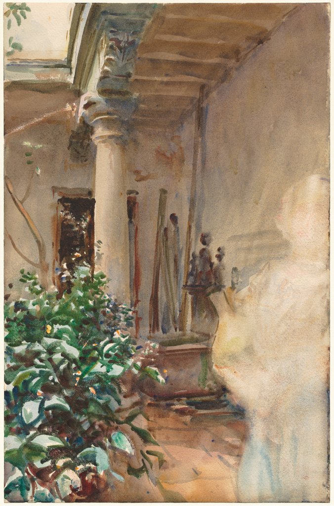 Detail of The Patio, 1908 by John Singer Sargent