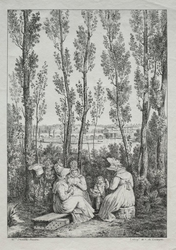 Detail of The Picnic by Charles Philibert Lasteyrie du Saillant