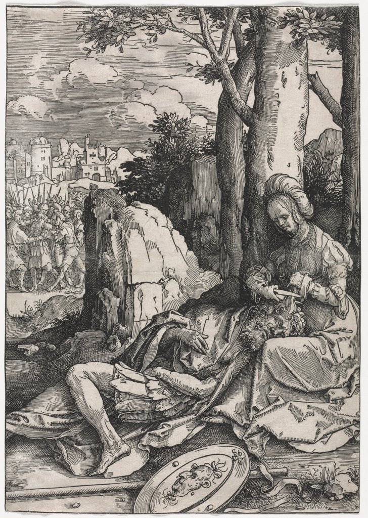 Detail of The Power of Women: Samson and Delilah, c. 1512 by Lucas van Leyden