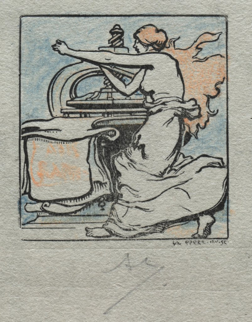 Detail of The Printer by Auguste Louis Lepère