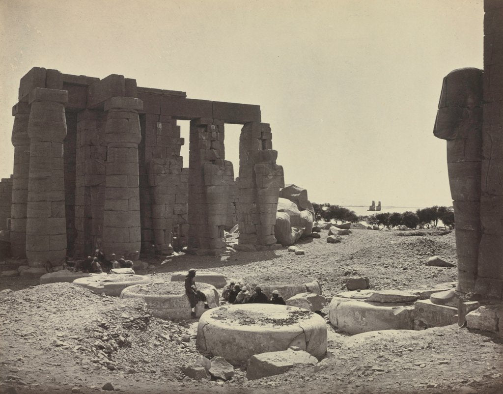 Detail of The Ramesseum, Thebes, 1869 by Adolphe Braun