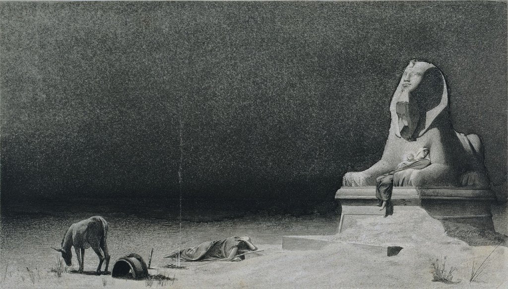 Detail of The Rest on the Flight into Egypt, c. 1879-80 by Luc-Olivier Merson