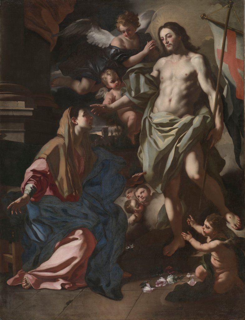 Detail of The Risen Christ Appearing to the Virgin, c. 1708 by Francesco Solimena