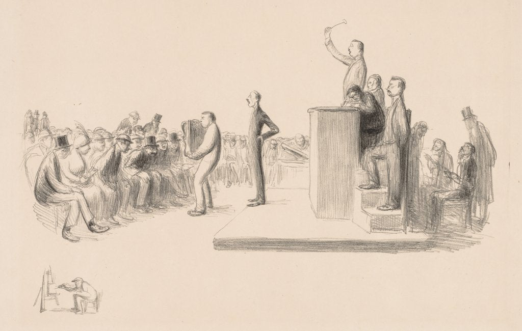 Detail of The Rouart Sale by Jean Veber