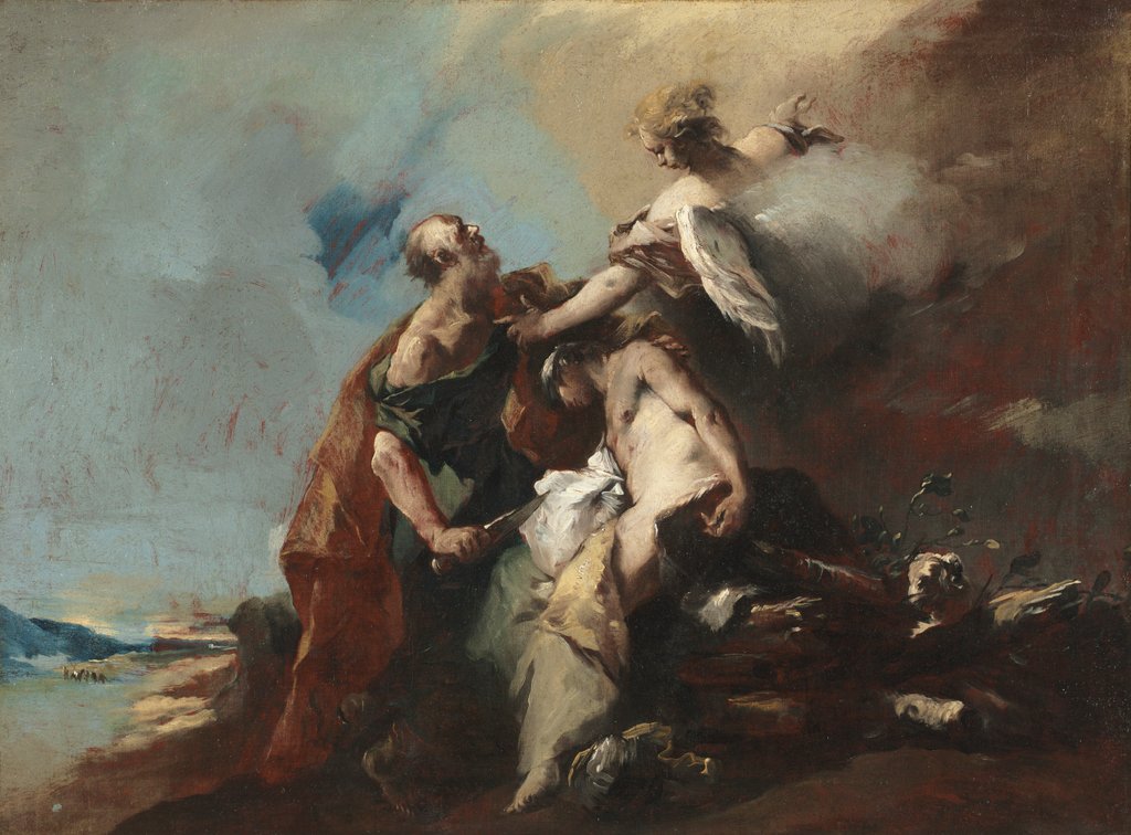 Detail of The Sacrifice of Isaac, 1750s by Francesco Guardi