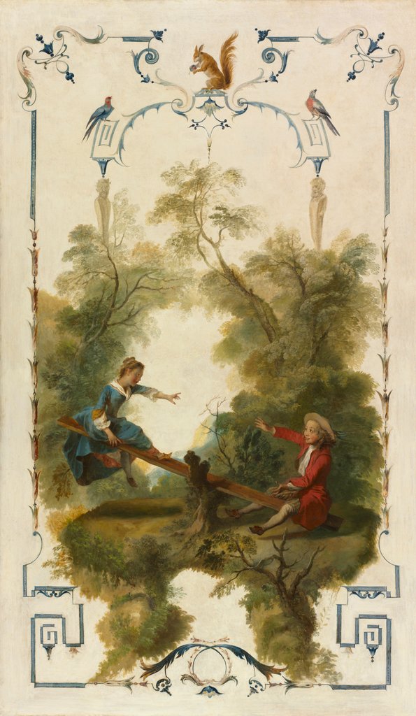 Detail of The See-Saw, c. 1723-1727 by Nicolas Lancret