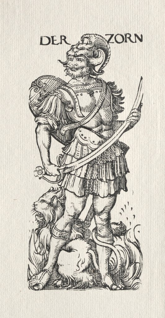 Detail of The Seven Vices: Wrath by Hans Burgkmair