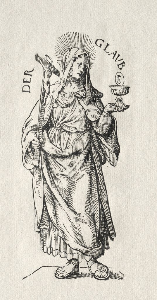 Detail of The Seven Virtues: Faith by Hans Burgkmair