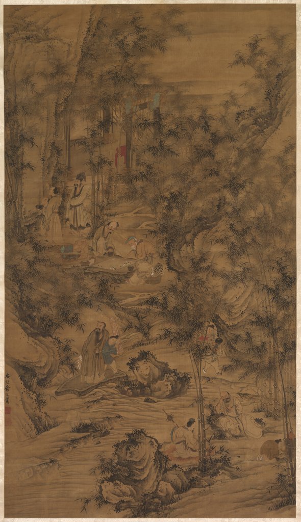 Detail of The Seven Worthies of the Bamboo Grove, 1644-1911 by Unknown
