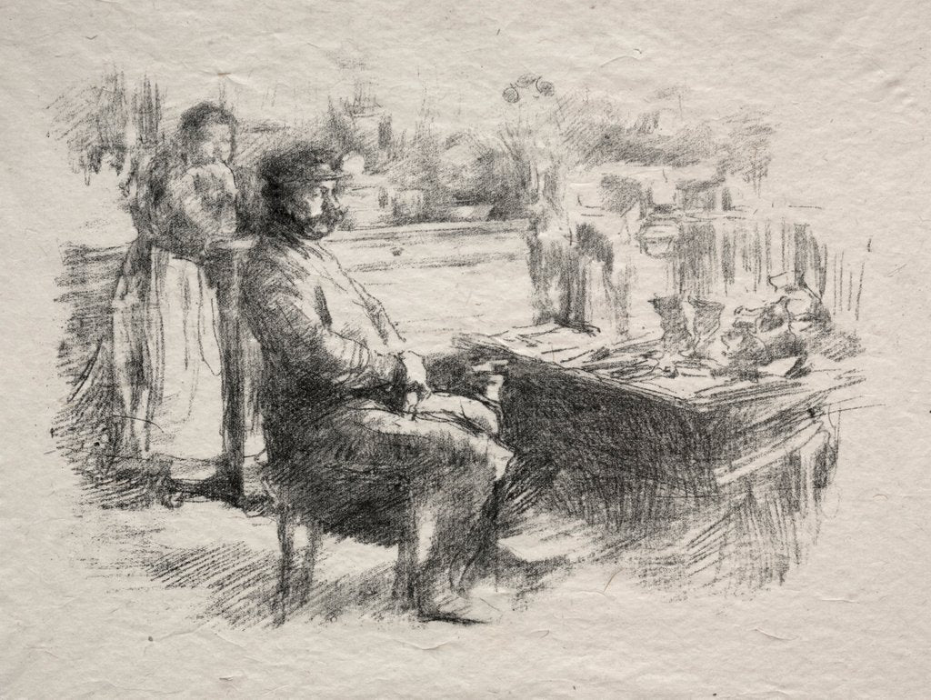 Detail of The Shoemaker by James McNeill Whistler