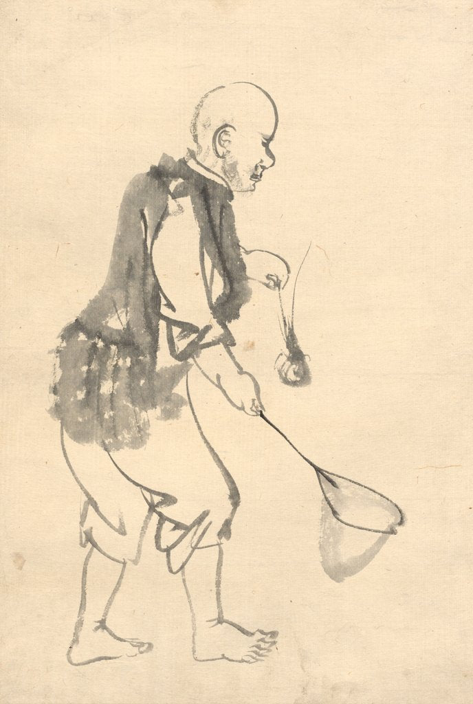 Detail of The Shrimp Fisherman by Kono Bairei