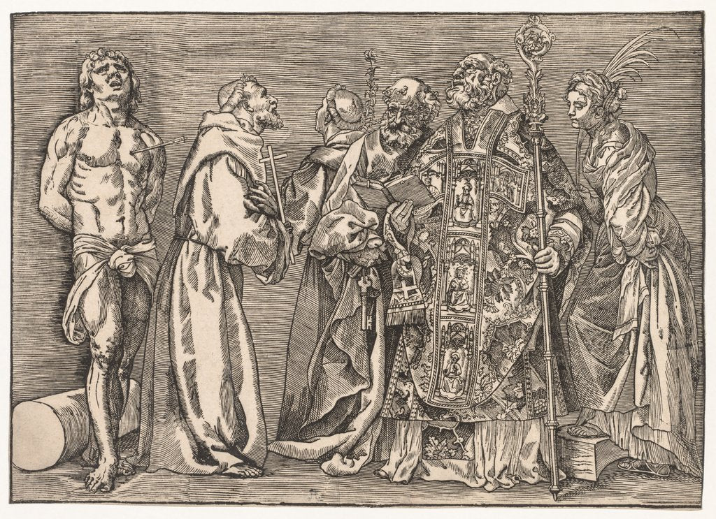 Detail of The Six Saints, c. 1535 by Niccolo Boldrini