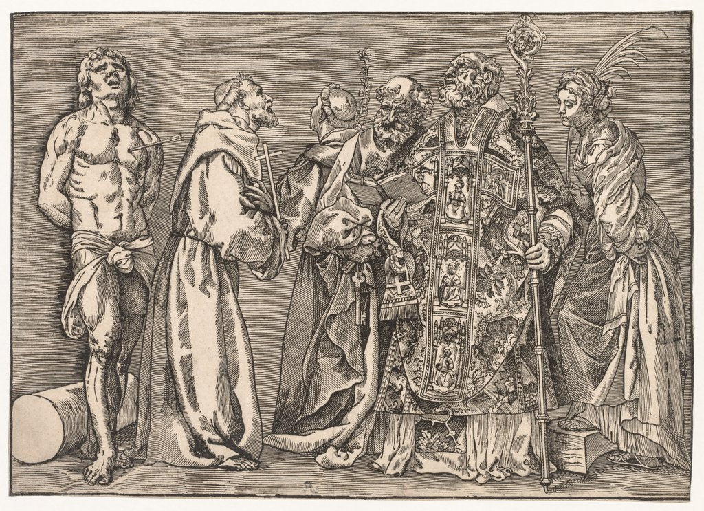 Detail of The Six Saints, c. 1535 by Niccolo Boldrini