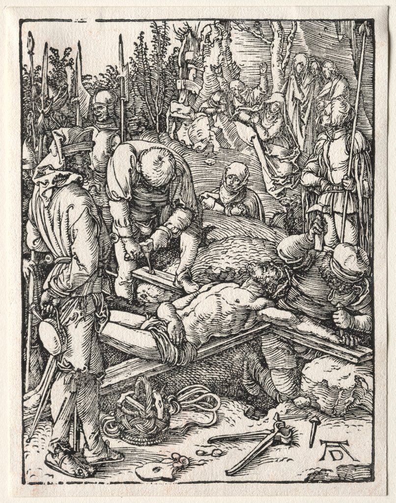 Detail of The Small Passion: Christ Being Nailed to the Cross, 1509-1511 by Albrecht Dürer