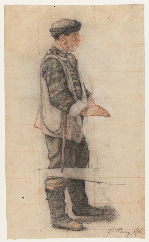 Detail of The Stretcher Bearer, 1876 by François Bonvin