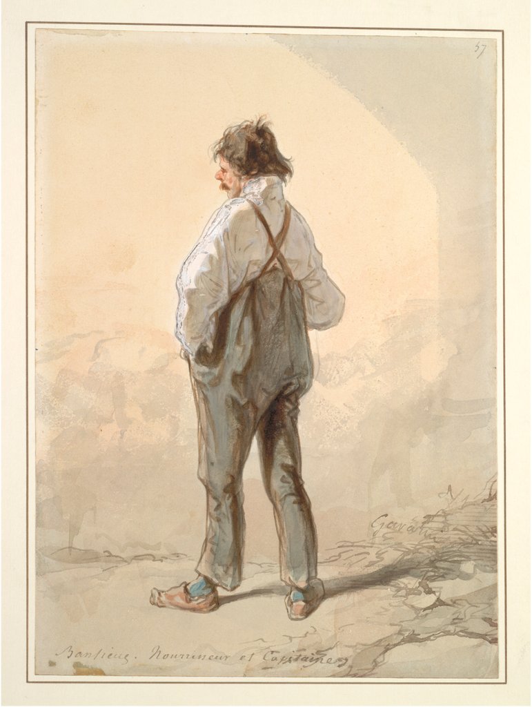 Detail of The Suburbs: Stock Raiser and Captain, probably 1859-1860 by Paul Gavarni