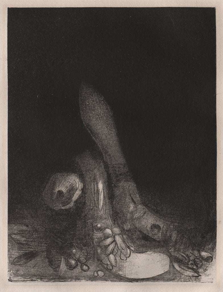 Detail of The Temptation of St. Anthony: Flowers Fall and the Head of a Python Appears, 1896 by Odilon Redon; Blanchard