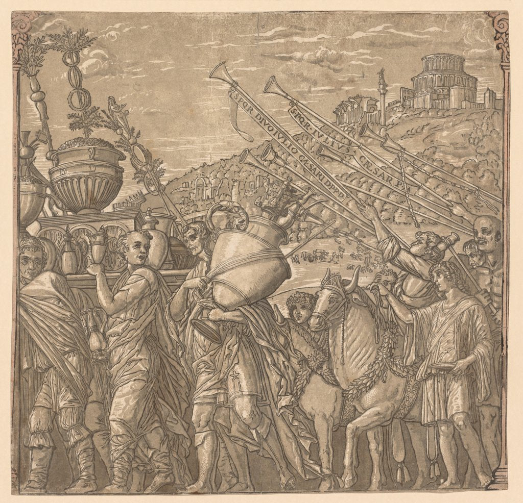 Detail of The Triumph of Julius Caesar: Soldiers Carrying Vases, 1593-99 by Andrea Andreani