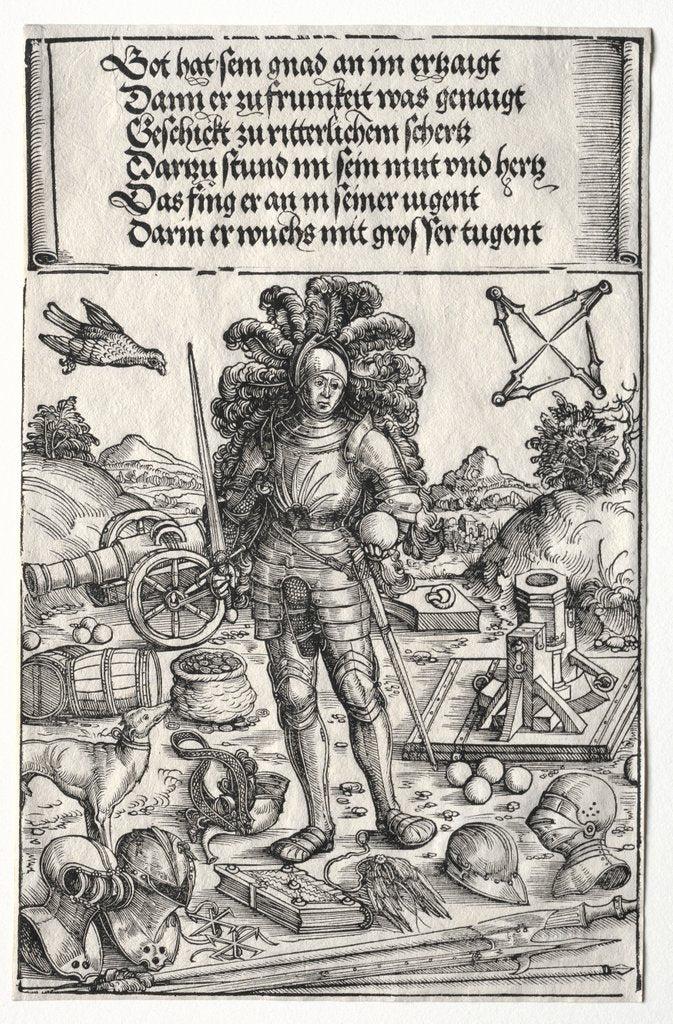 Detail of The Triumphal Arch of Maximilian I: Emperor Maximilian as Patron of Improvements…, 1515-17 by Wolf Traut
