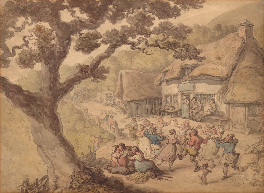 Detail of The Village Dance by Thomas Rowlandson