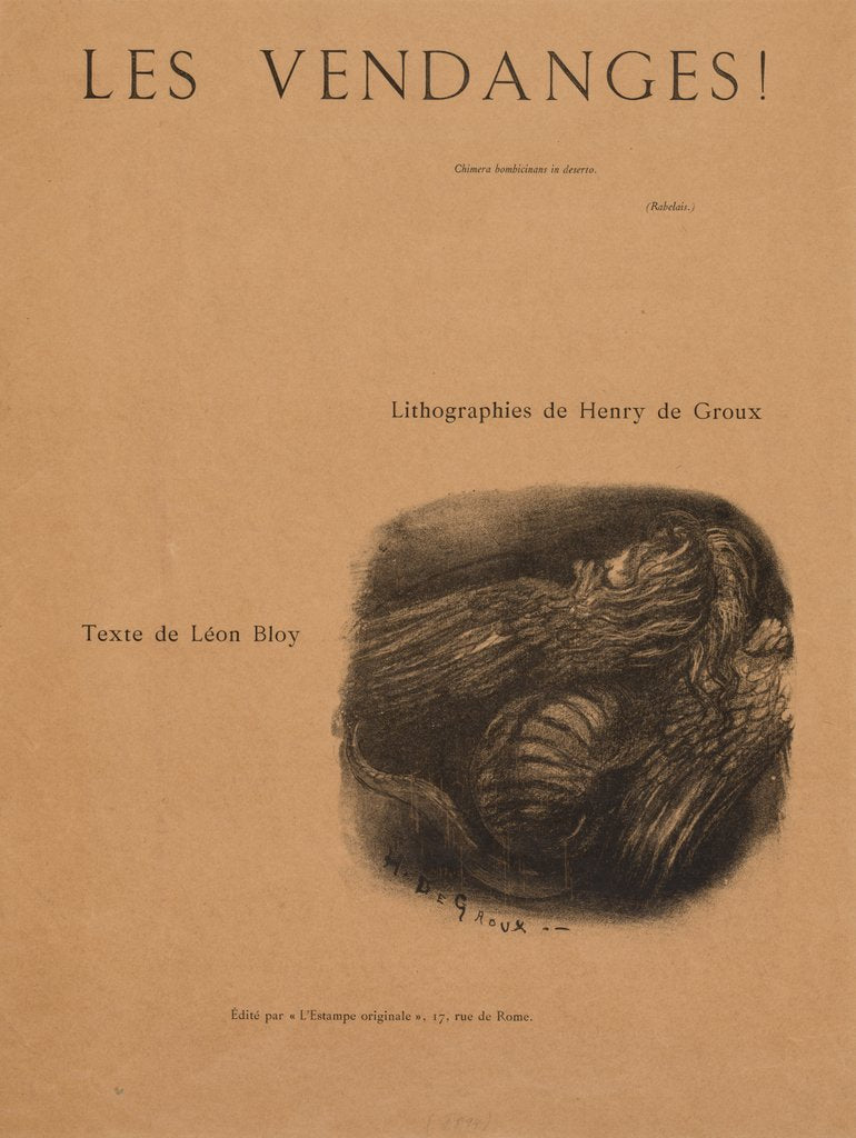 Detail of The Vintages!: Title Page, 1894 by Henri de Groux
