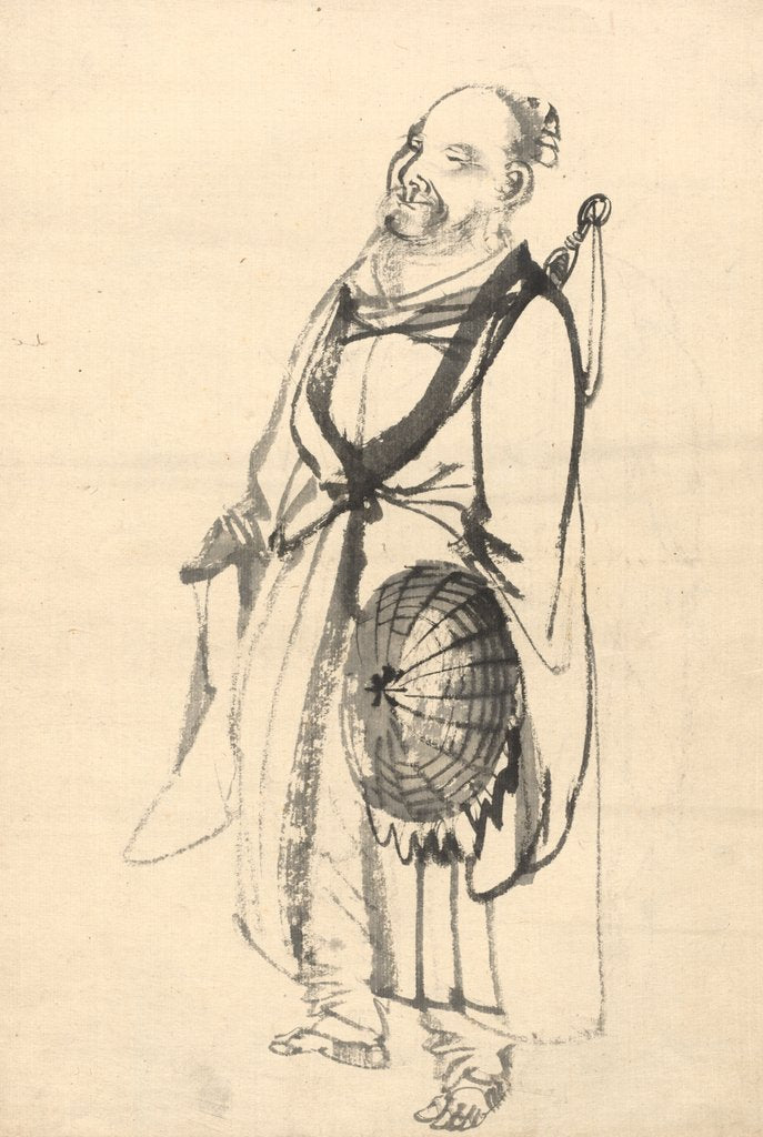 Detail of The Wandering Hermit by Kono Bairei