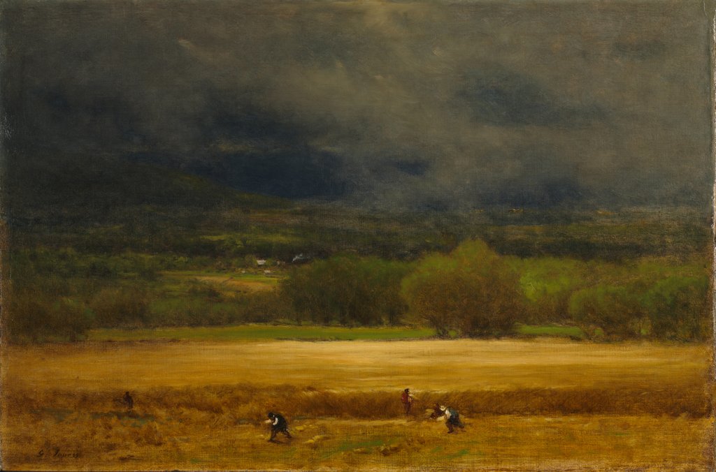 Detail of The Wheat Field, c. 1875-1877 by George Inness
