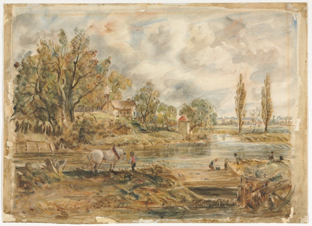 Detail of The White Horse by John Constable (imitator of)