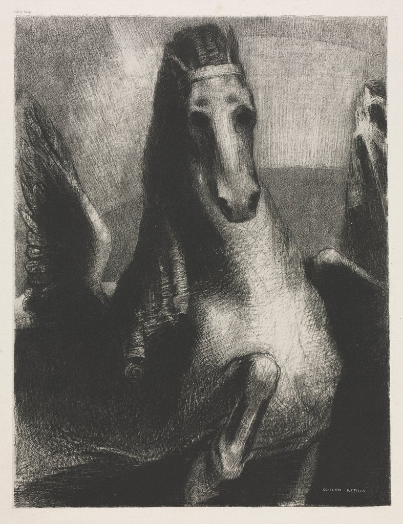 Detail of The Wing, 1893 by Becquet; Odilon Redon