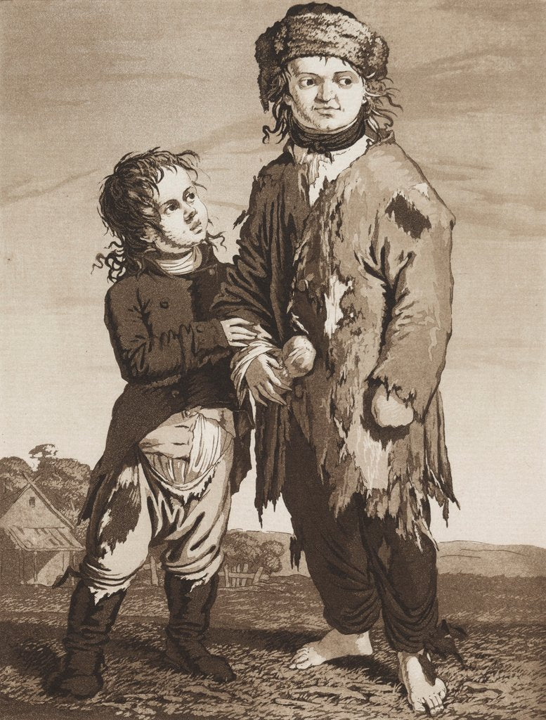 Detail of The Young Beggars, c.1800 by Karl Ludwig Bernhard Buchhorn