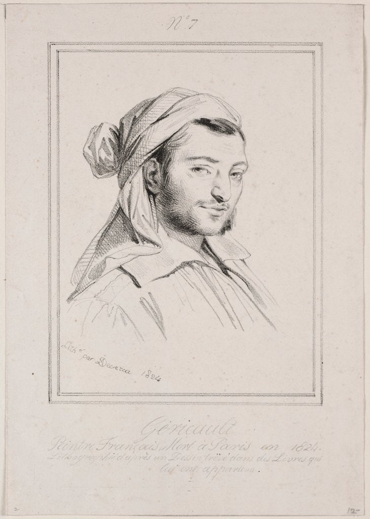 Detail of Theodore Gericault, 1824 by Achille Devéria