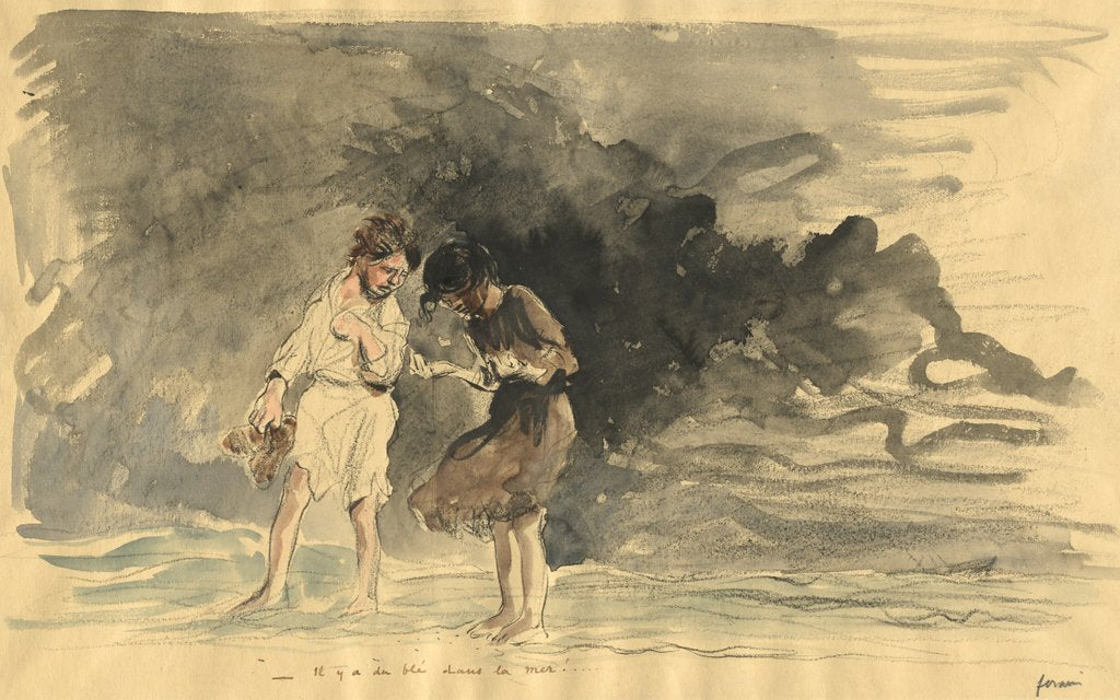 Detail of There is corn in the sea!, fourth quarter 1800s or first third 1900s by Jean Louis Forain