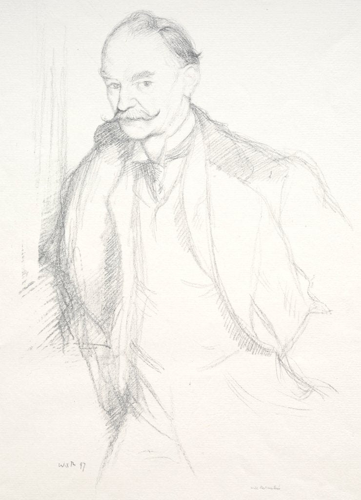 Detail of Thomas Hardy, 1897 by William Rothenstein