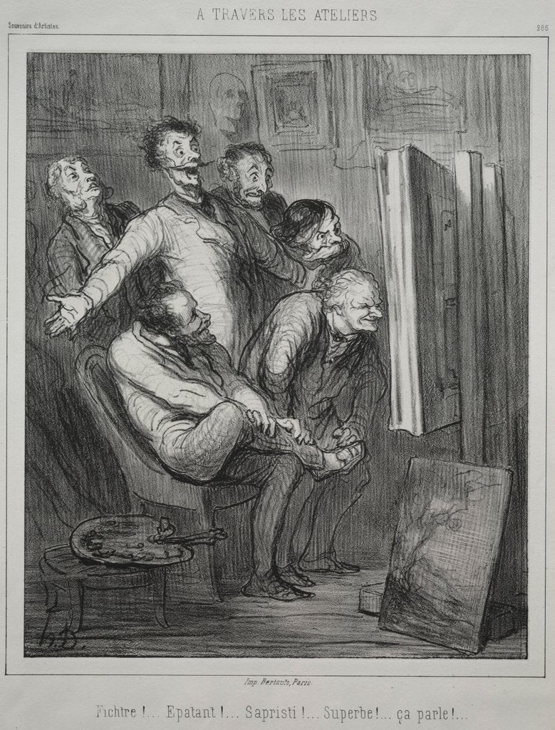Detail of Through the Studios, 1862 by Honoré Daumier
