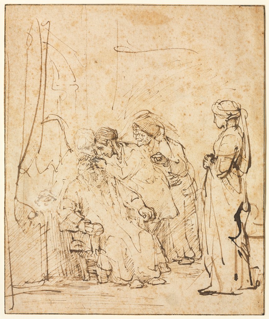 Detail of Tobias Healing His Father's Blindness, c. 1640-45 by Rembrandt van Rijn