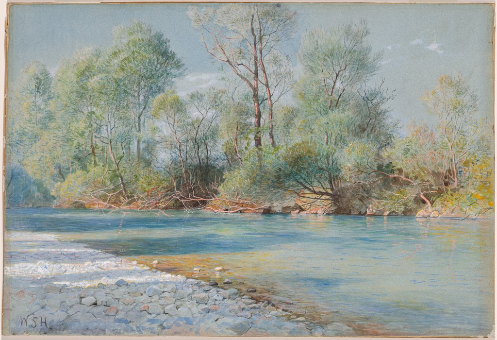 Detail of Traunstein River on the Road to Empfig, Bavaria, about 1893-96 by William Stanley Haseltine