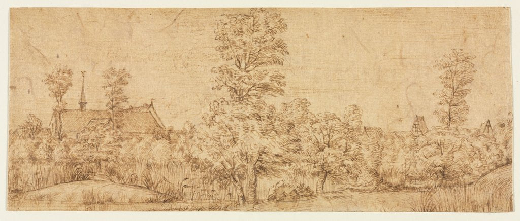 Detail of Trees before a Village, third quarter 17th century by Jan Lievens (attributed to)