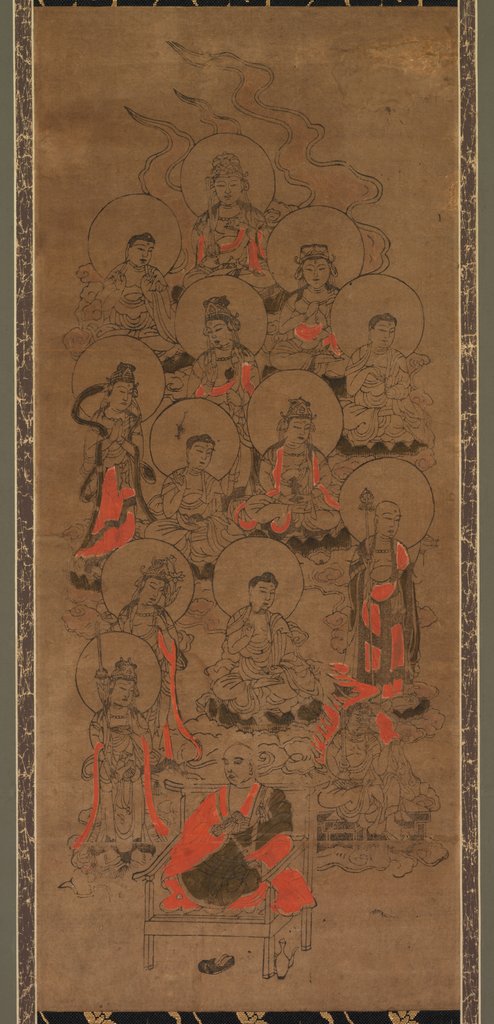 Detail of Twelve Buddhas and Kobo Daishi, late 17th century by Unknown