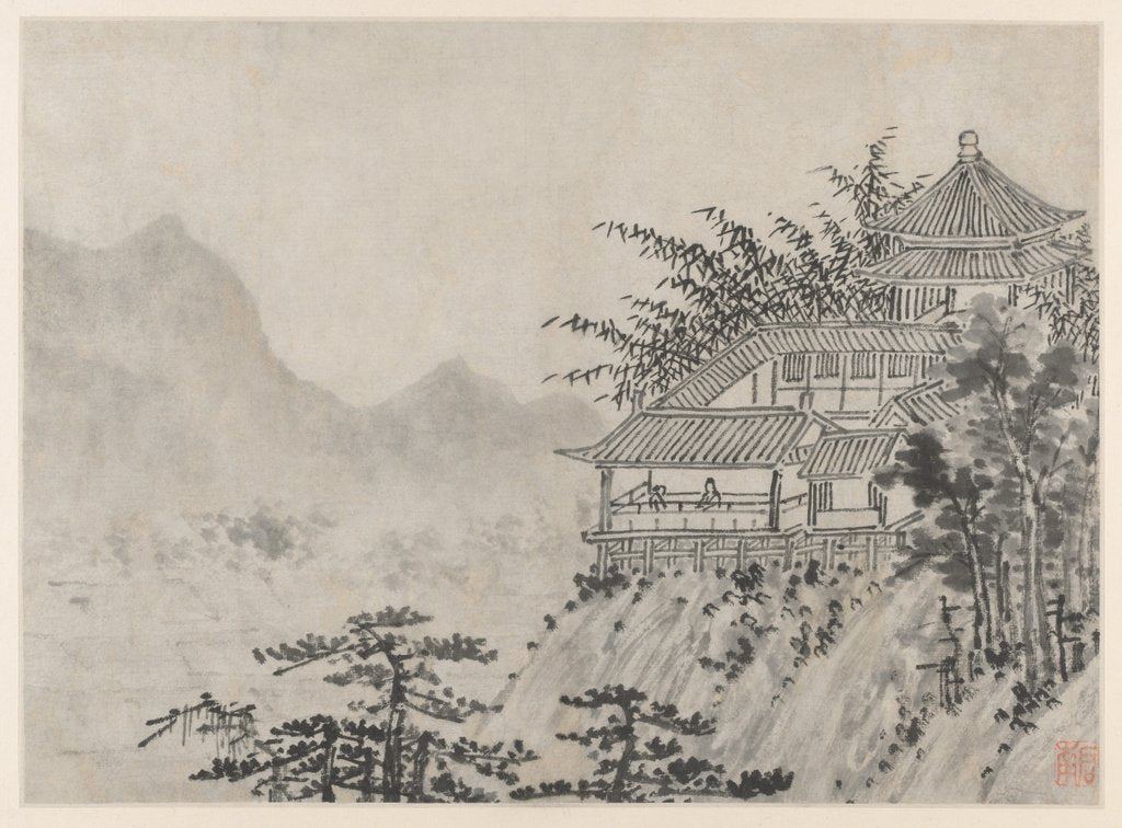 Detail of Twelve Views of Tiger Hill, Suzhou: The Thousand Acres of Clouds, after 1490 by Shen Zhou