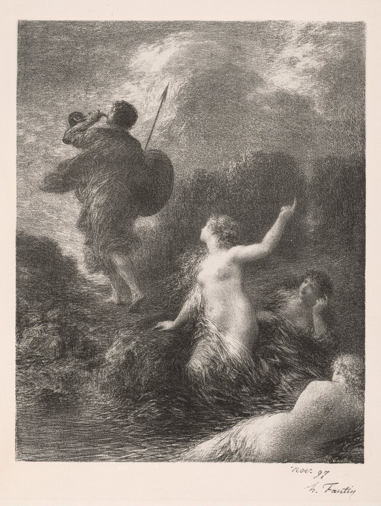 Detail of Twilight of the Gods: Siegfried and the Rhine Maidens, 1897 by Henri Fantin-Latour