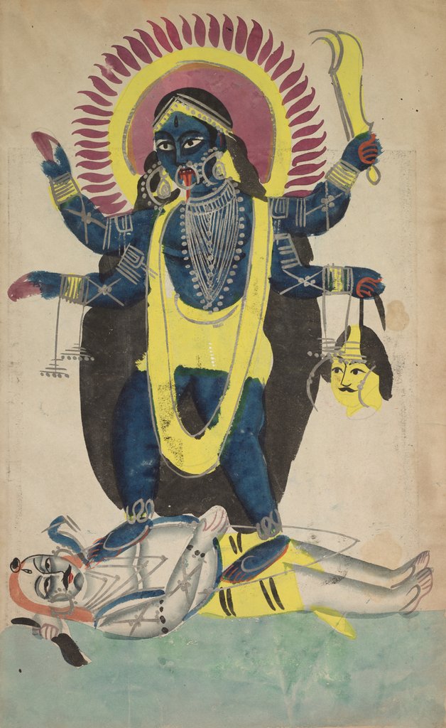 Detail of Two Aspects of Kali: Kali Dancing on Shiva, c. 1880 - 1890 by Unknown