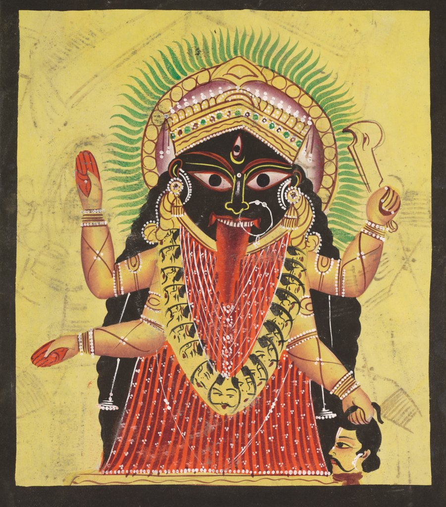 Detail of Two Aspects of Kali: Kali Enshrined, c. 1880 - 1890 by Unknown