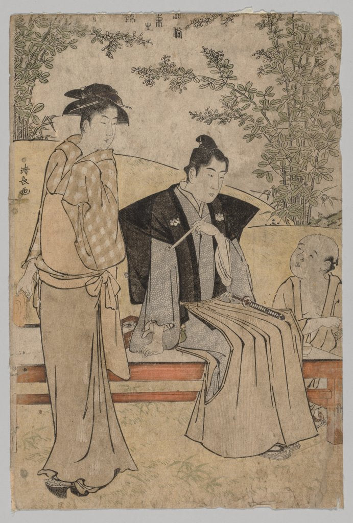 Detail of Two Lovers, 1752-1815 by Torii Kiyonaga