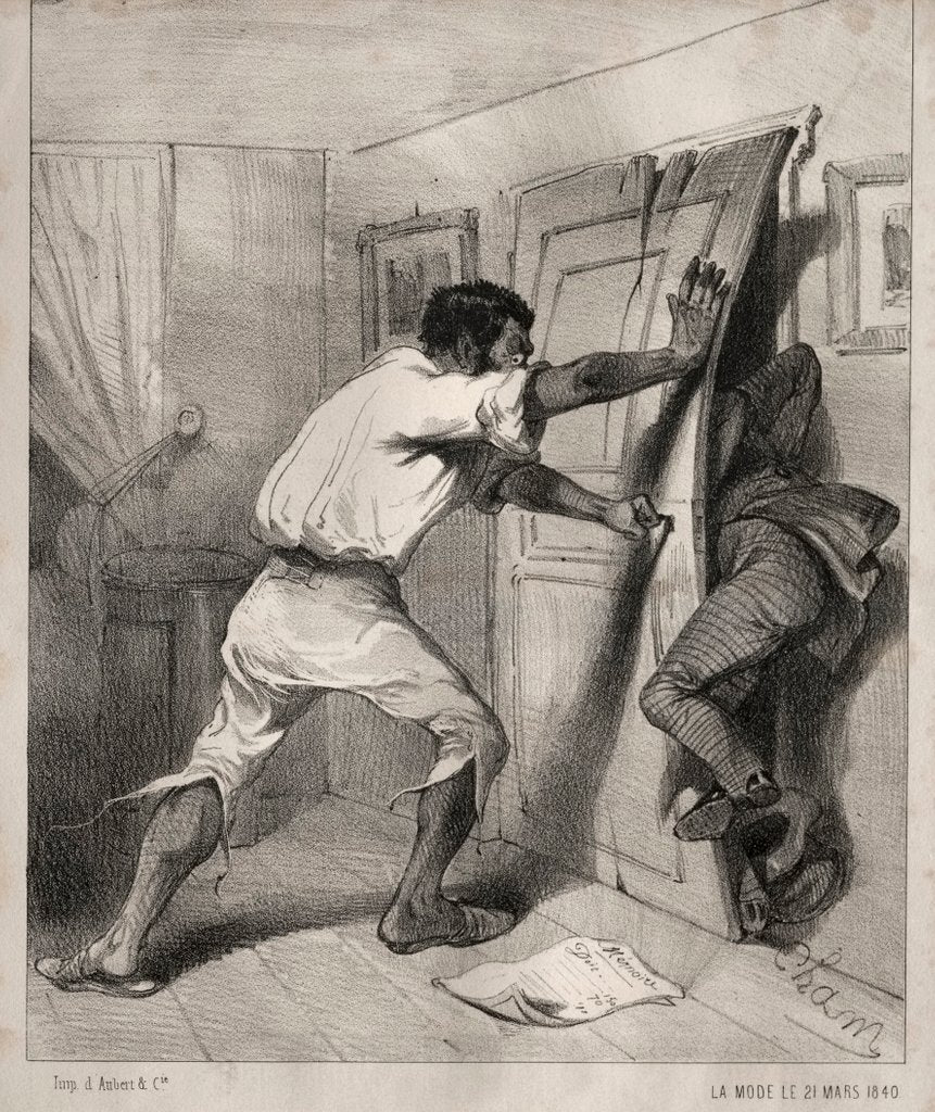 Detail of Un Créancier trop pressé, 1840 by Cham