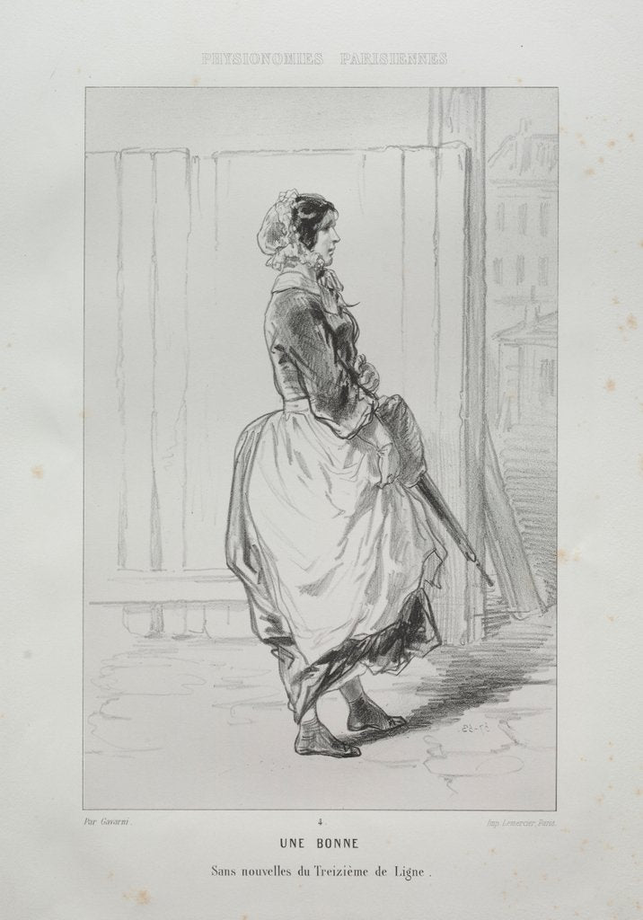 Detail of Une Bonne by Paul Gavarni